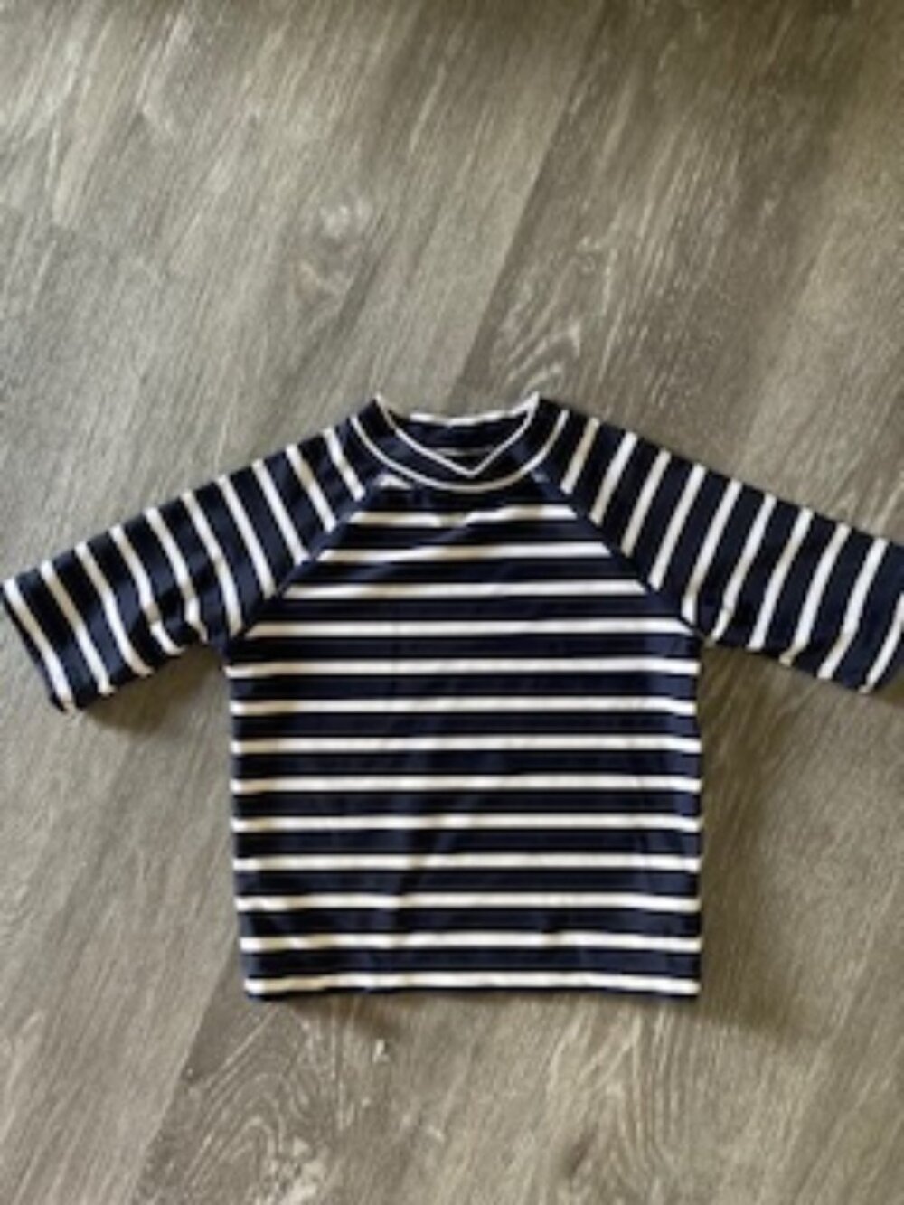 🧡3/15 Janie and Jack Navy White Swim Shirt Kids 18-24 Months